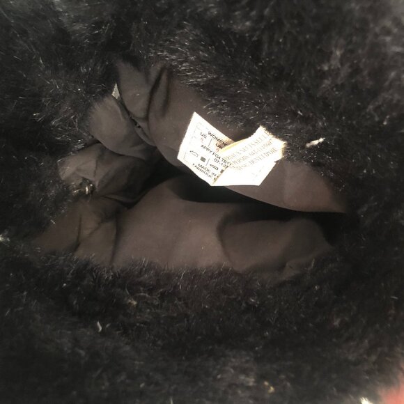 THE NORTH FACE Womens Alphy Nuptse Goose Down Boot Size 6 Black Faux Fur - Picture 4 of 10